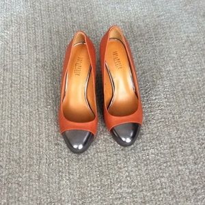 Sheepskin high heels.